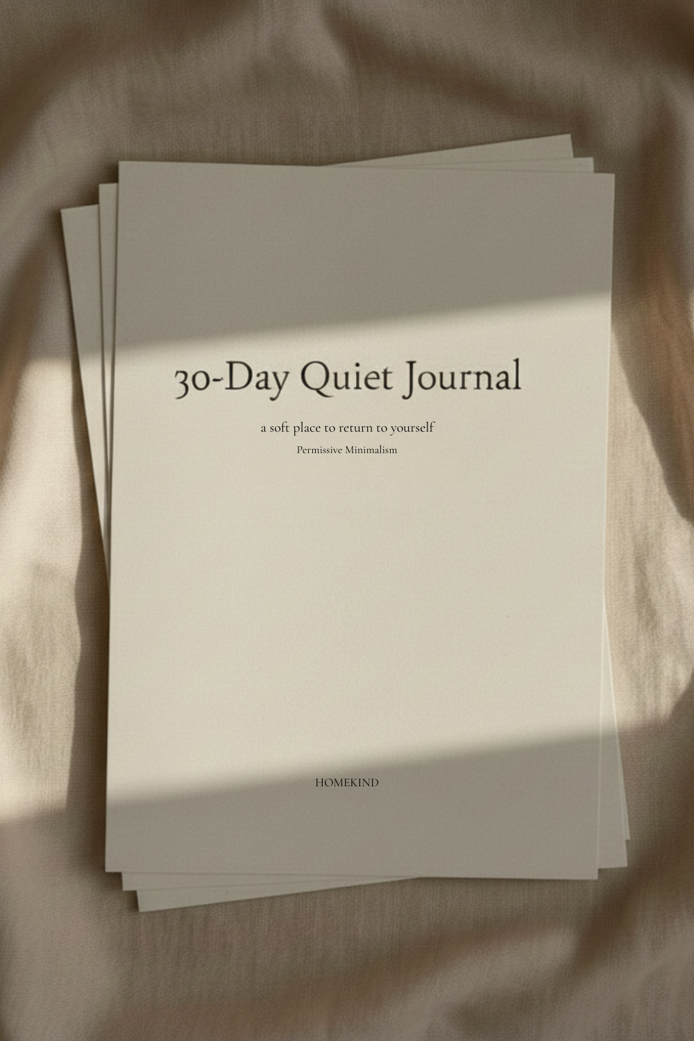 30-Day Quiet Journal